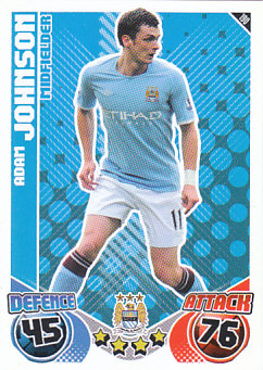 Adam Johnson Manchester City 2010/11 Topps Match Attax #190